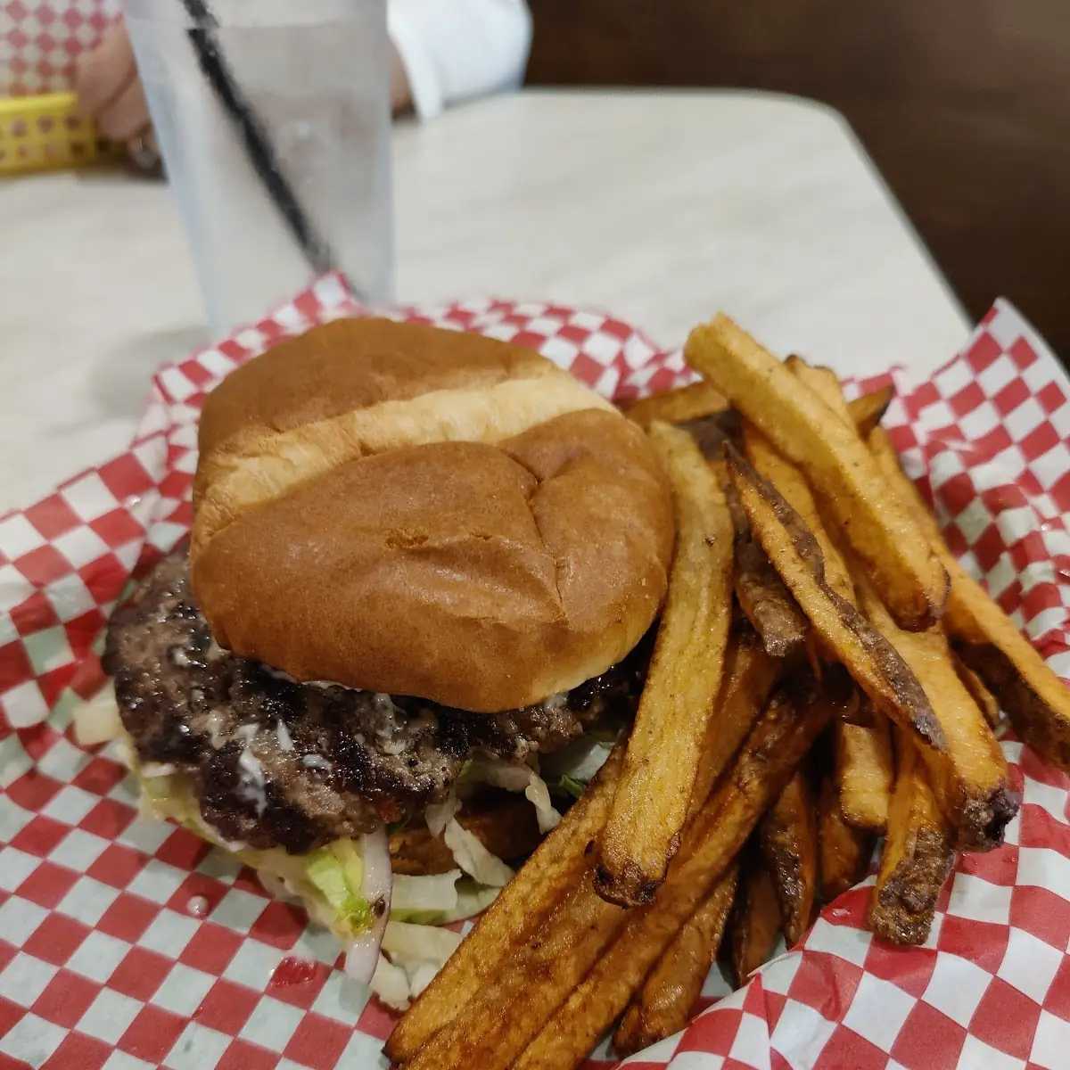 Bacon Cheeseburger and Fries