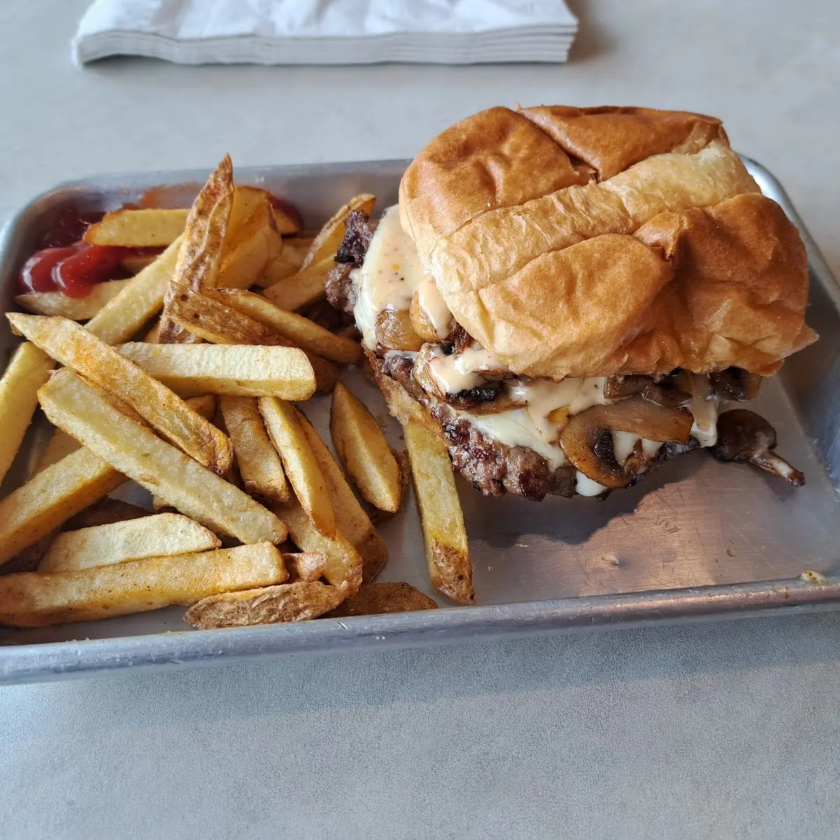 Mushroom Swiss Burger