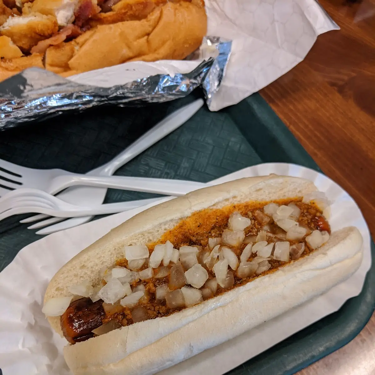 Chili Dog with Onions