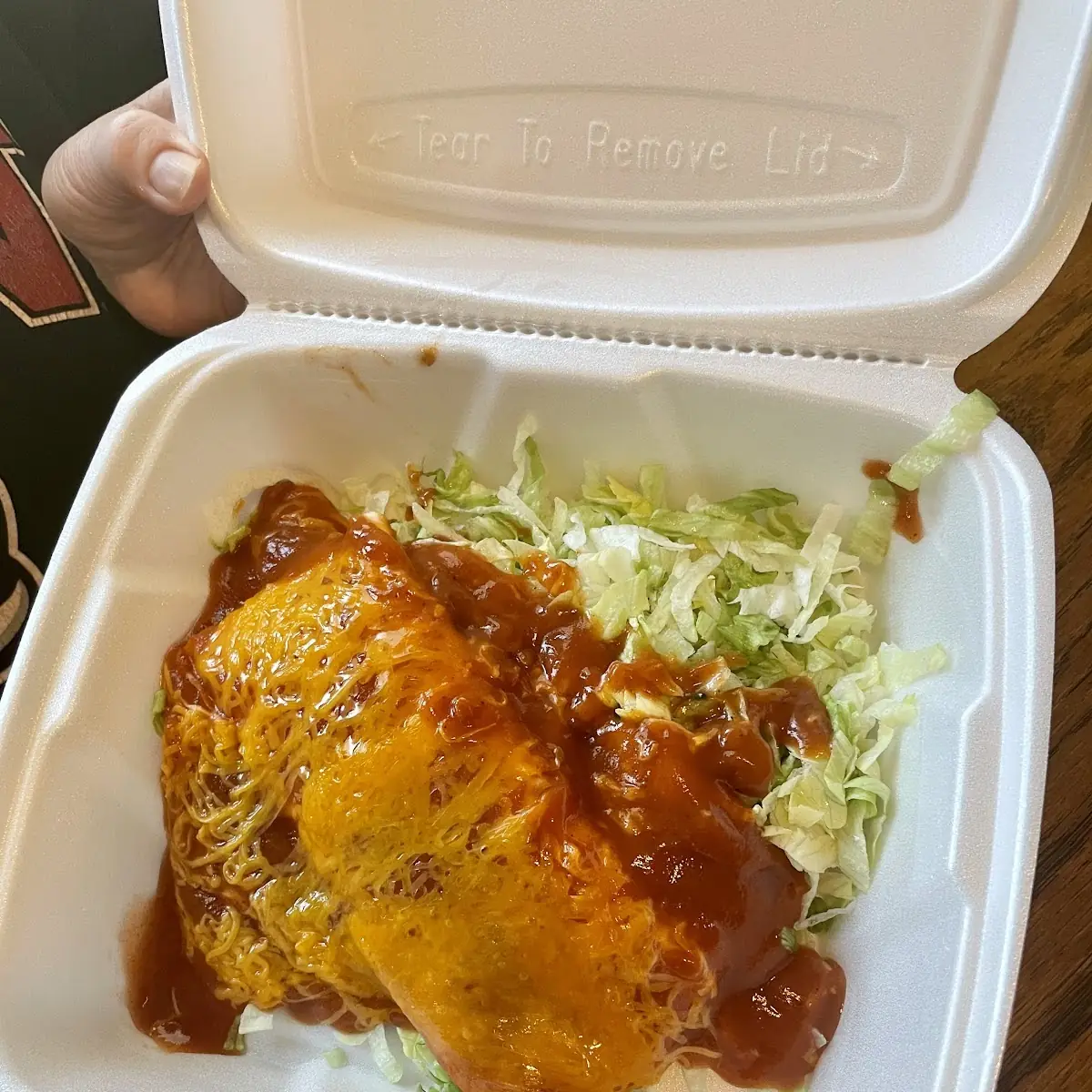 Beef Enchilada with Lettuce
