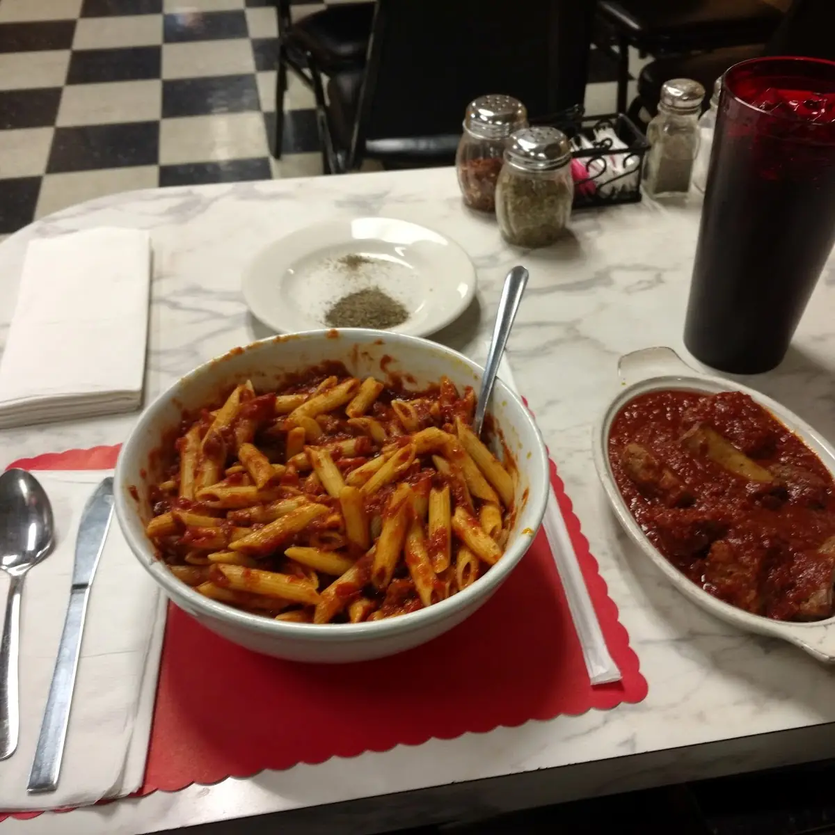 Penne Pasta with Meatballs