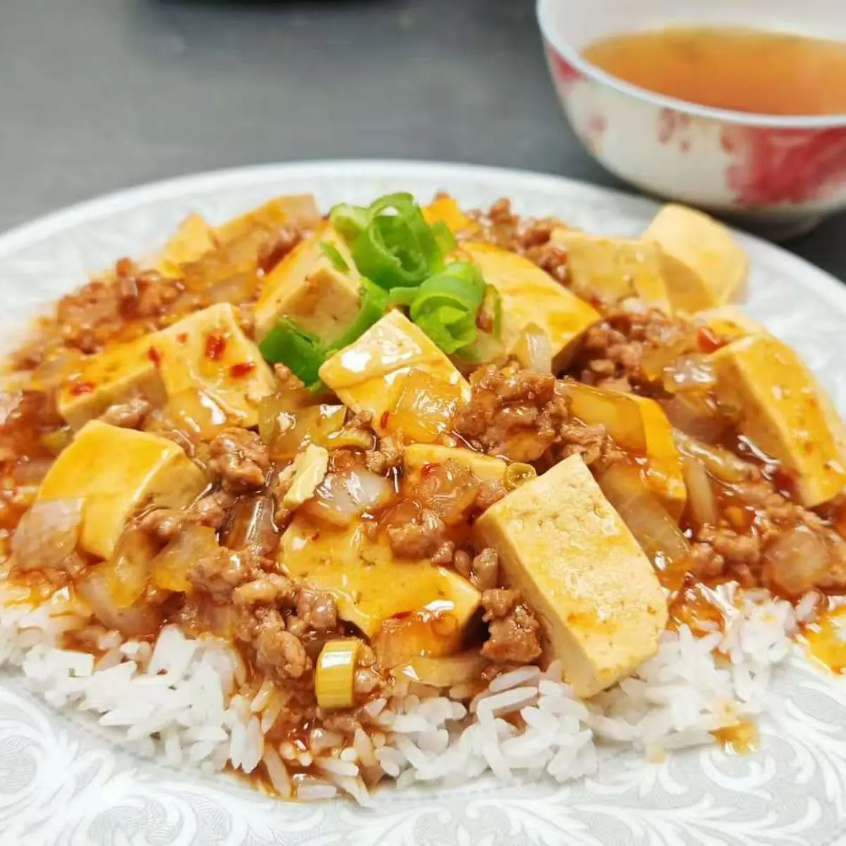 Mapo Tofu Gai Jiao Fan