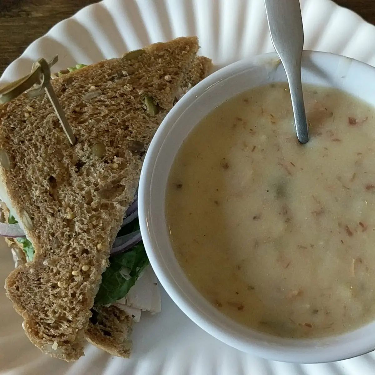 Loaded Baked Potato Soup and Salad Combo