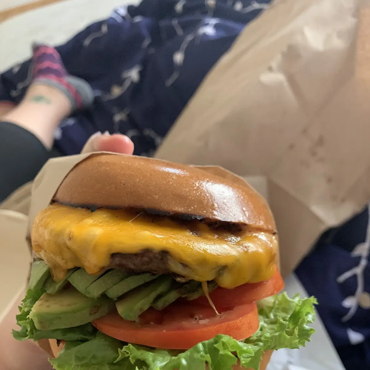 Double Burger with American Cheese