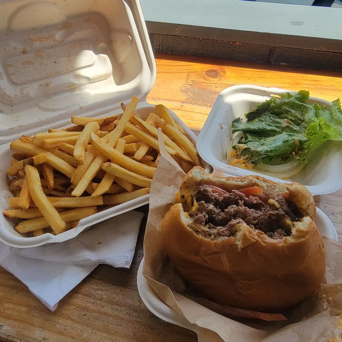 Triple Cheeseburger and Fries