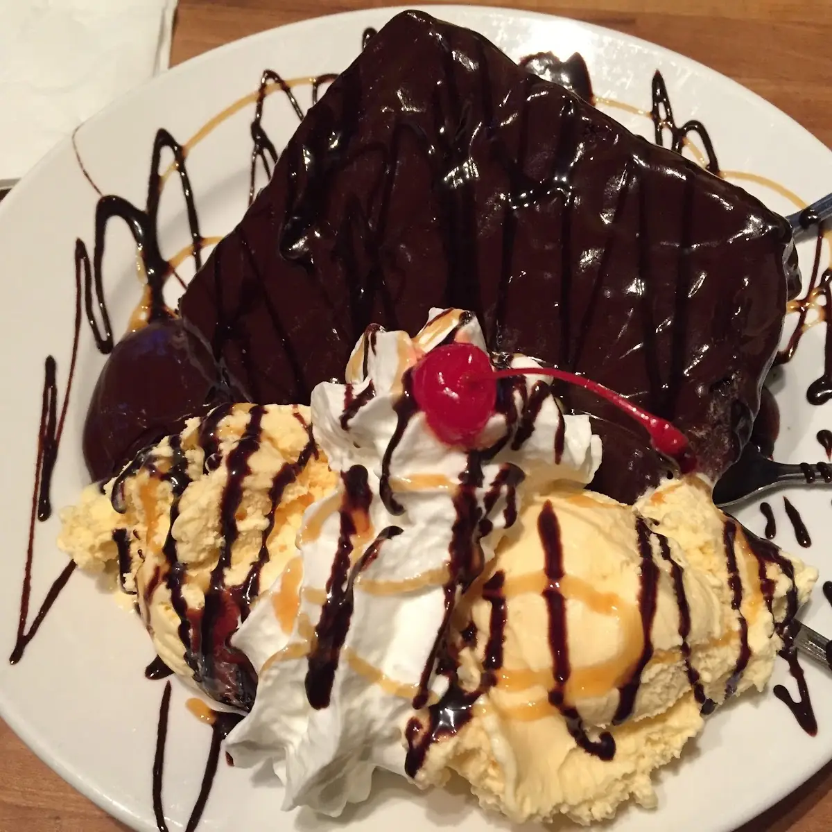 Hot Fudge Cake Sundae