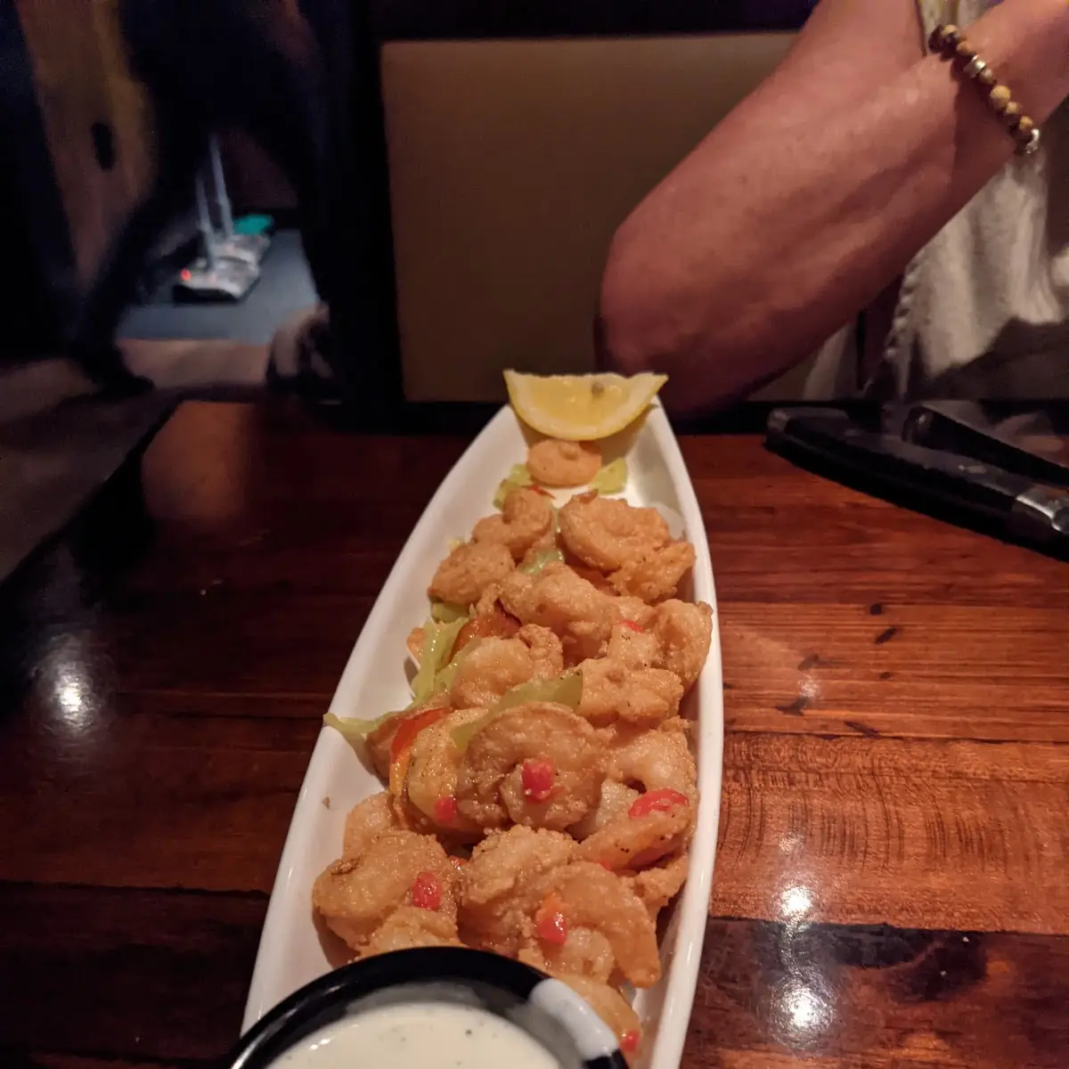 Crispy Fried Shrimp with Peppers
