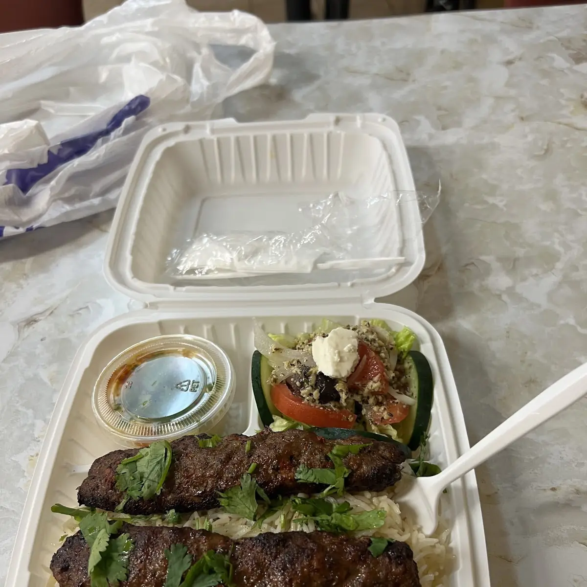 Lamb Kebab over Rice