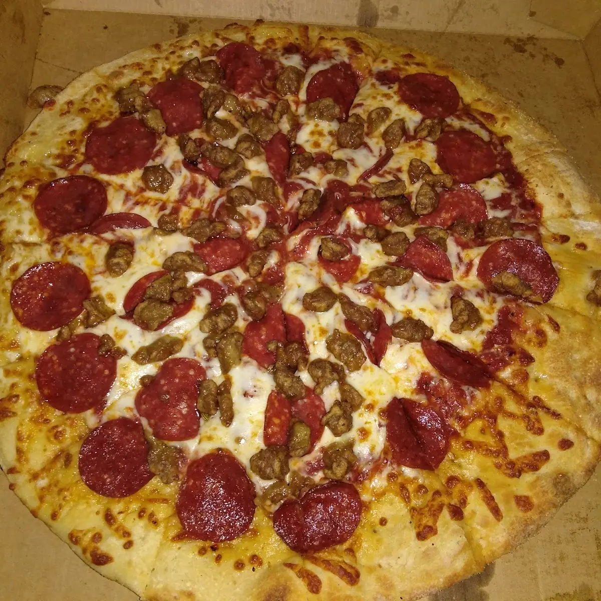Pepperoni and Sausage Pizza