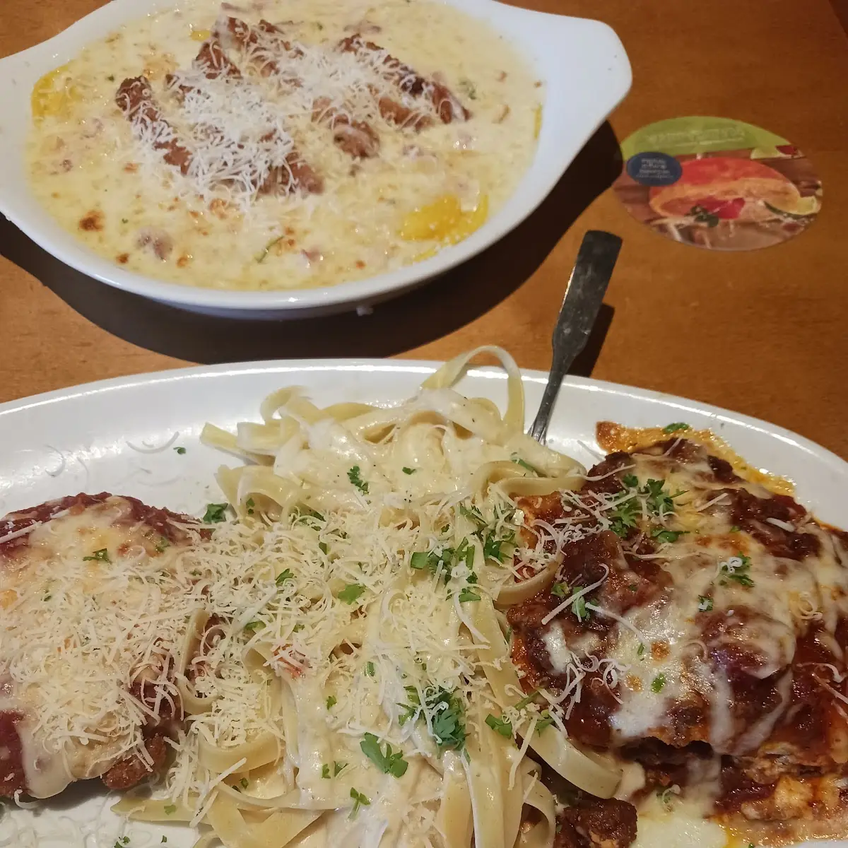 Chicken Parmigiana with Spaghetti