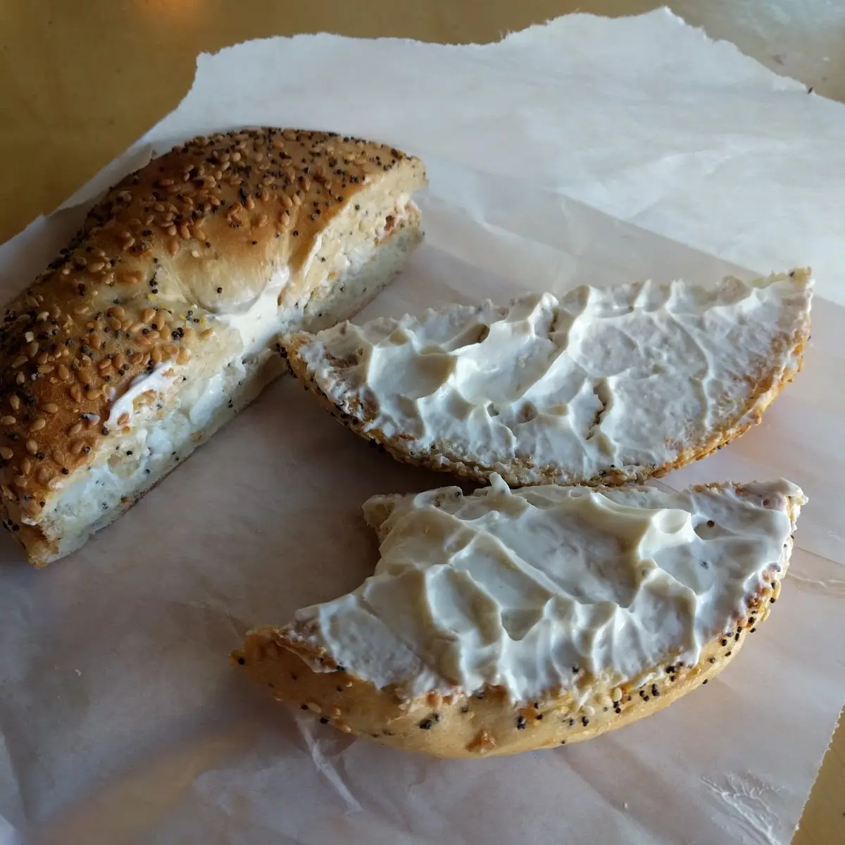 Toasted Bagel and Cream Cheese