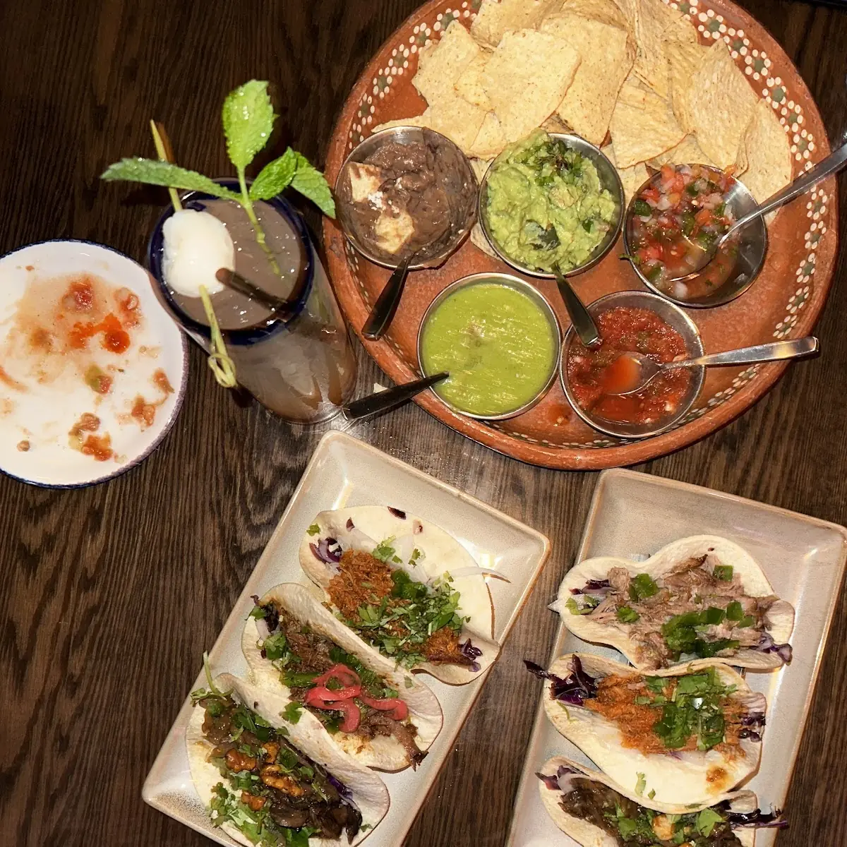 House Salsa Tasting, Añejo Restaurant