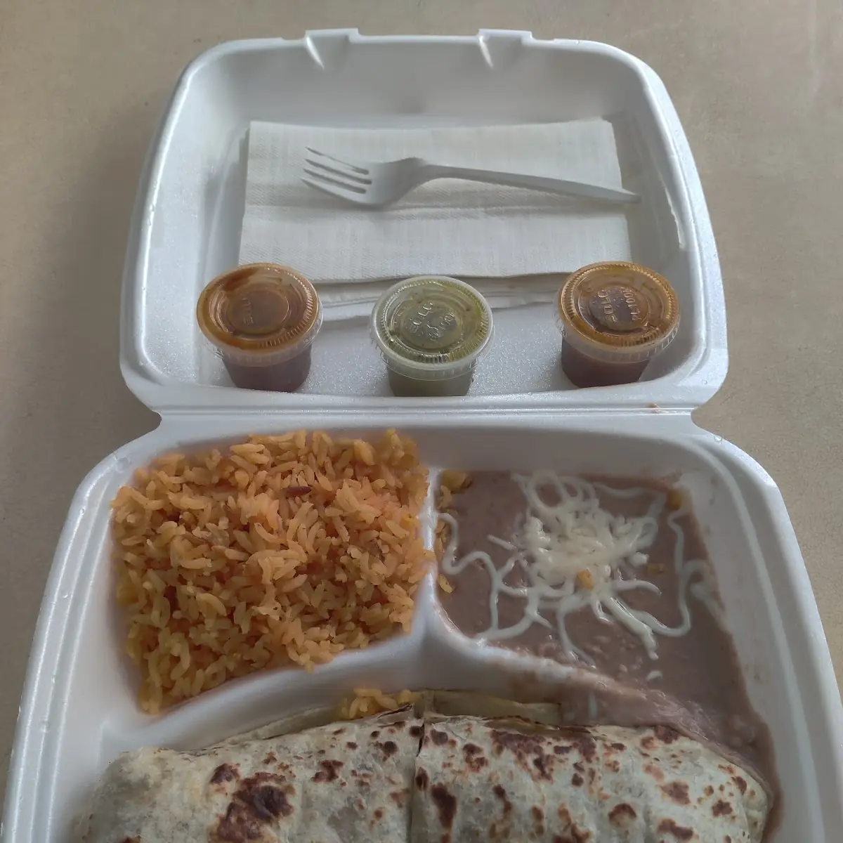 Burrito Asada Taco Dinner