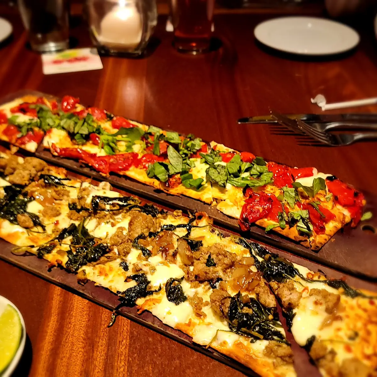 Pesto Chicken & Mozzarella Flatbread