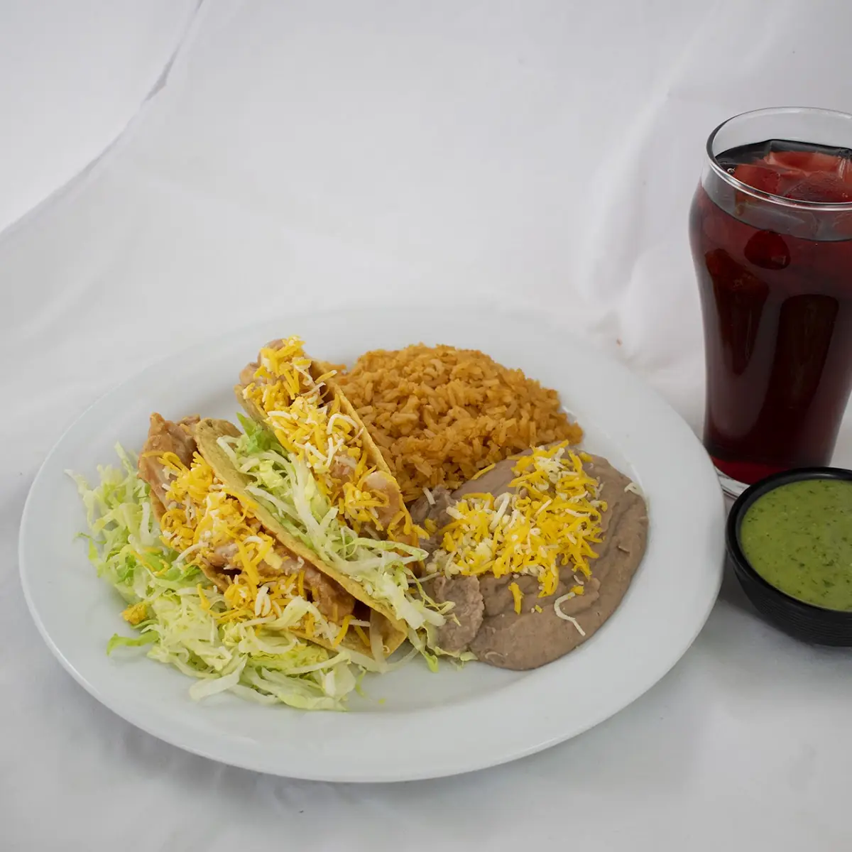 Shredded Beef Burrito & Enchilada Combo Plate