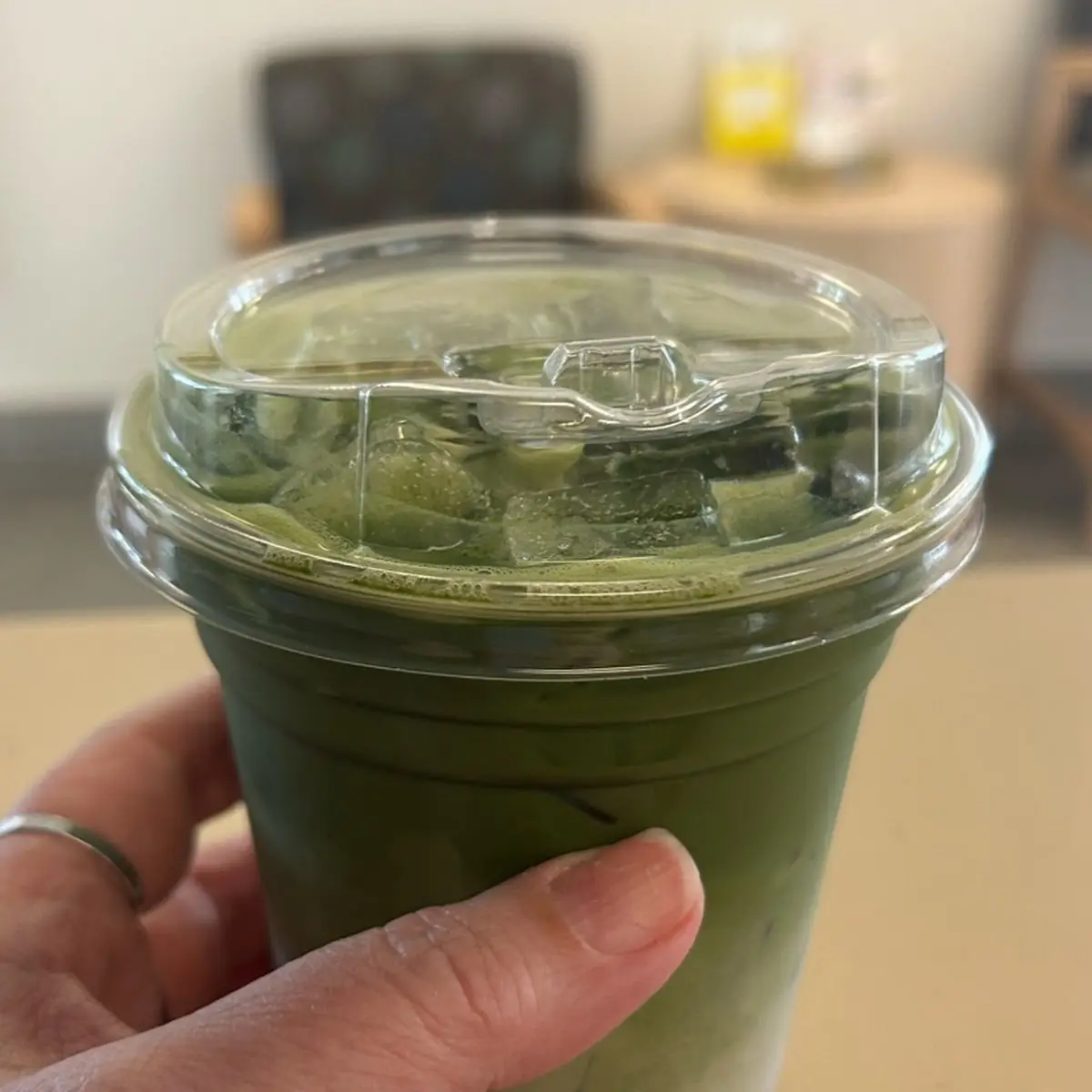 Iced Matcha Lattes with Cream