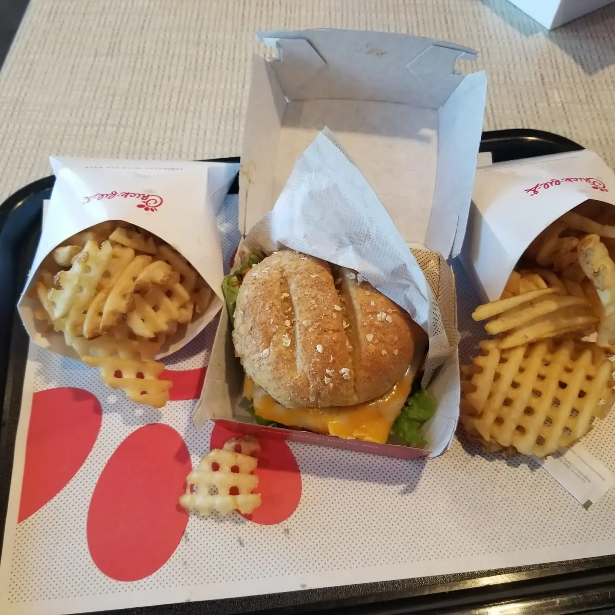 Fried Chicken with Waffle Fries