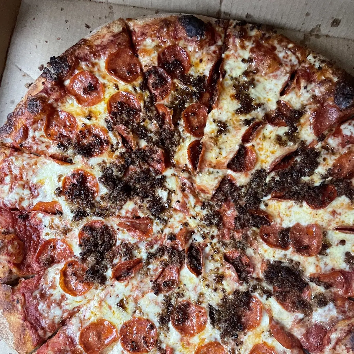Pepperoni and Sausage Pizza