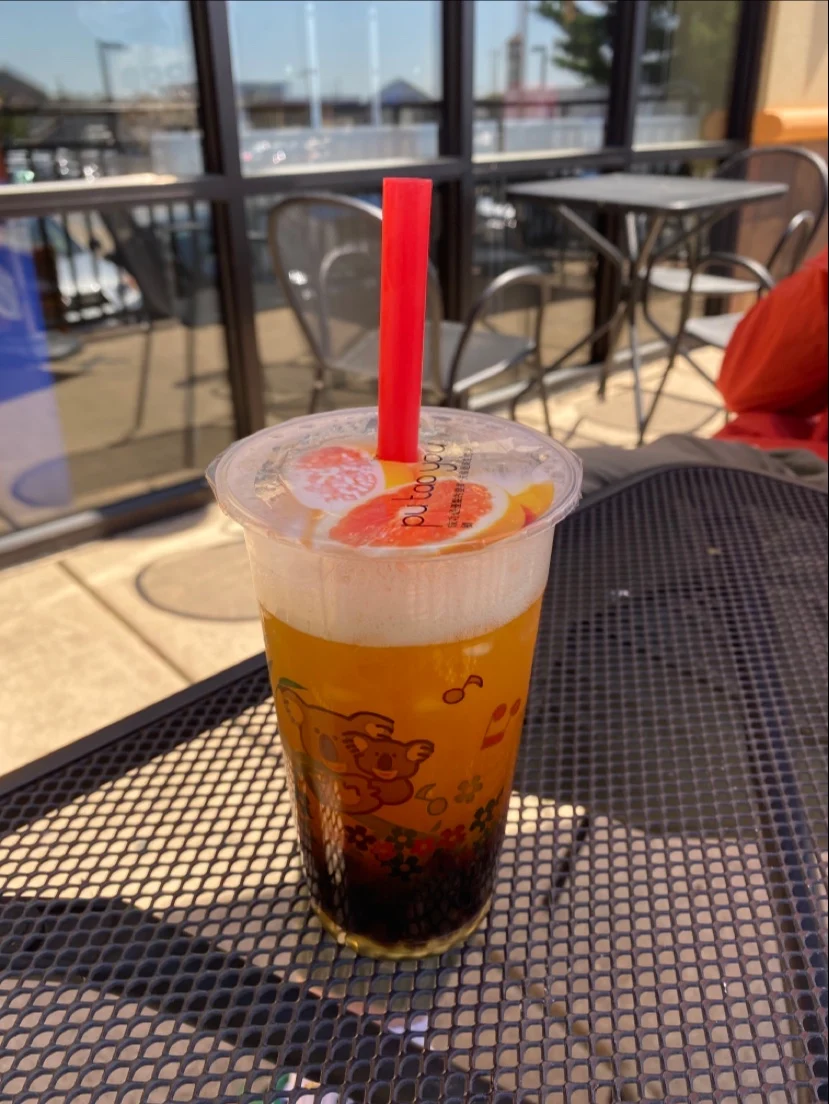 Passion Fruit Green Tea with Bubbles