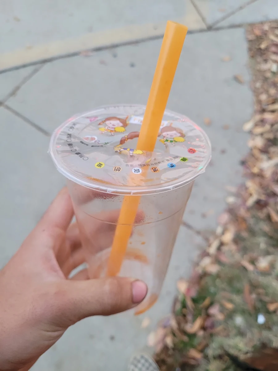 Thai Smoothie w Lychee Jelly and Bubbles