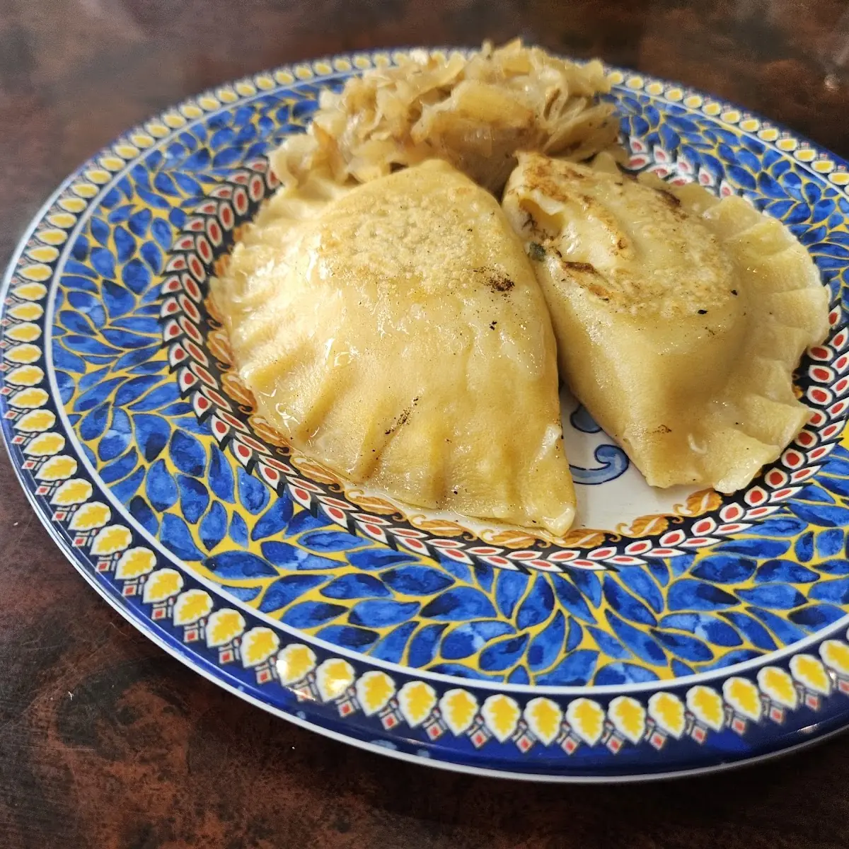Meat Pierogi with Sour Cream
