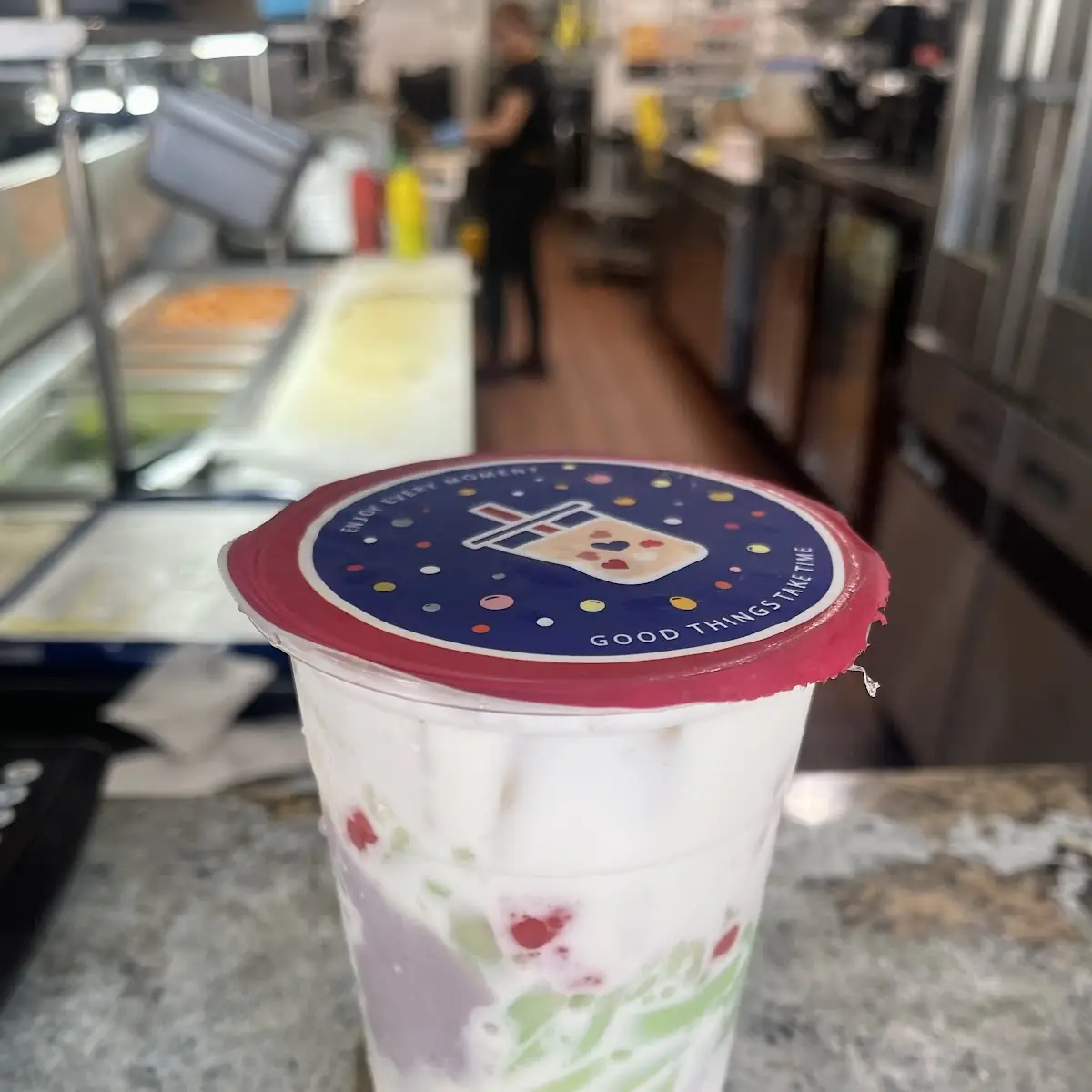 Taro Coconut Ice Milk Slush