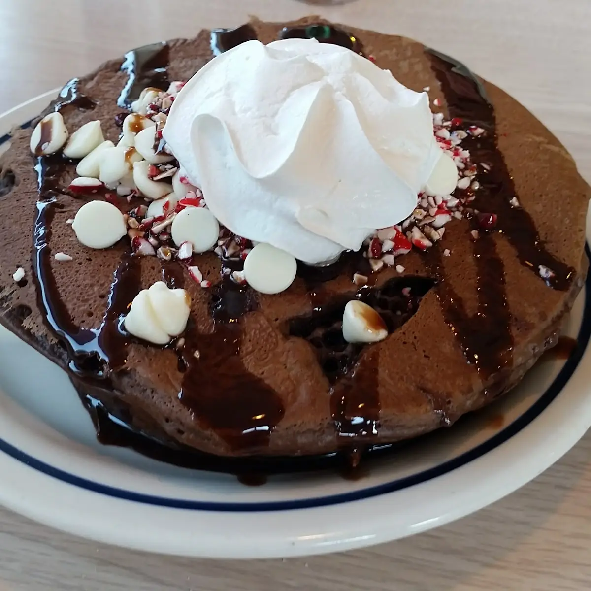 Dark Chocolate Peppermint Pancakes
