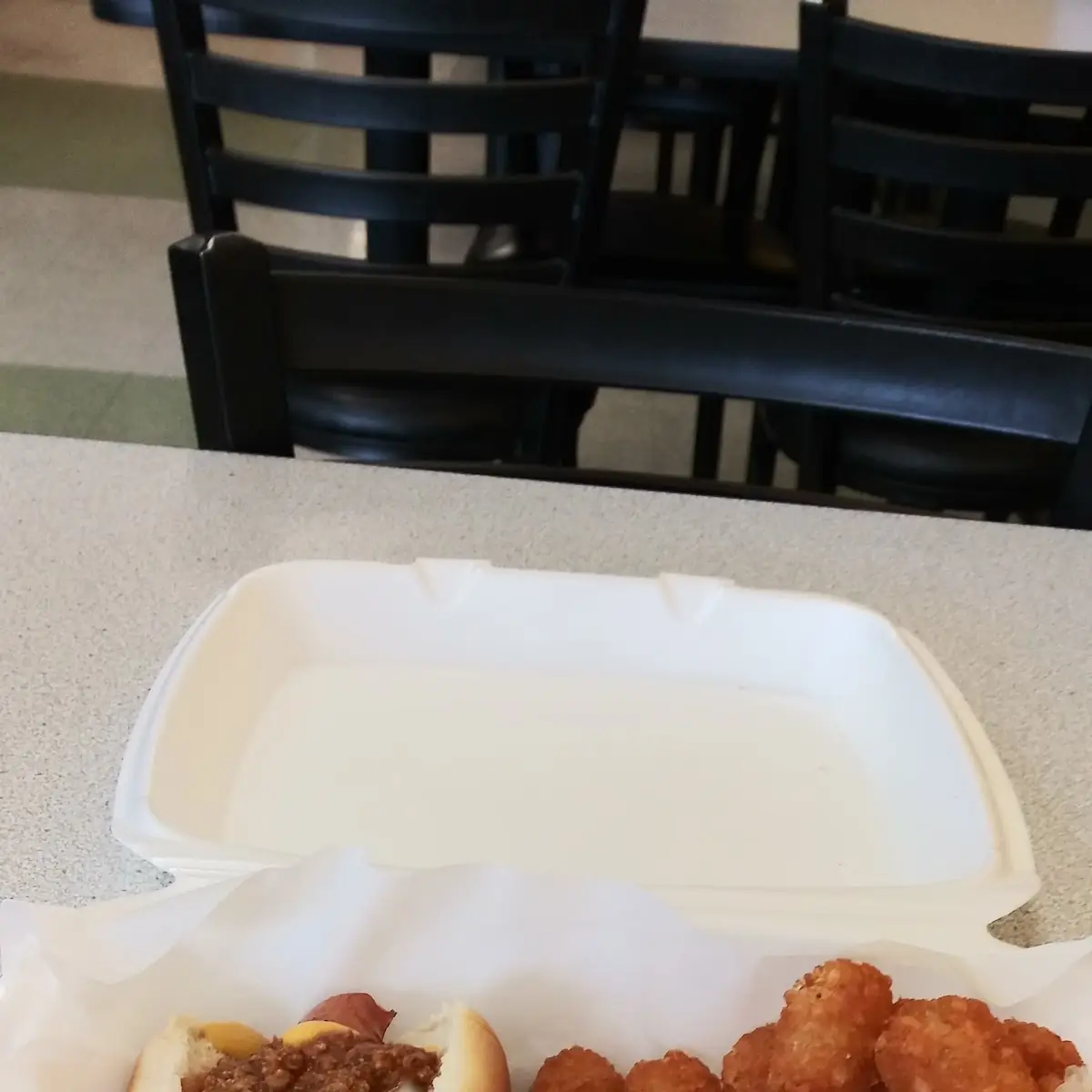 Chili Dog and Tater Tots