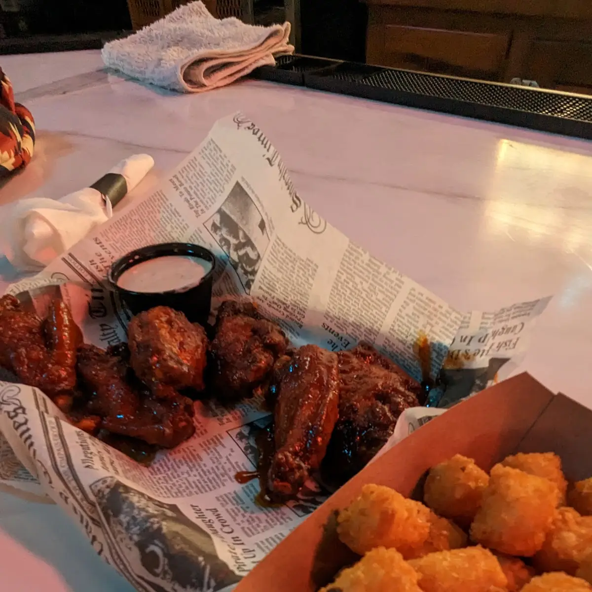 Buffalo Wings and Tots