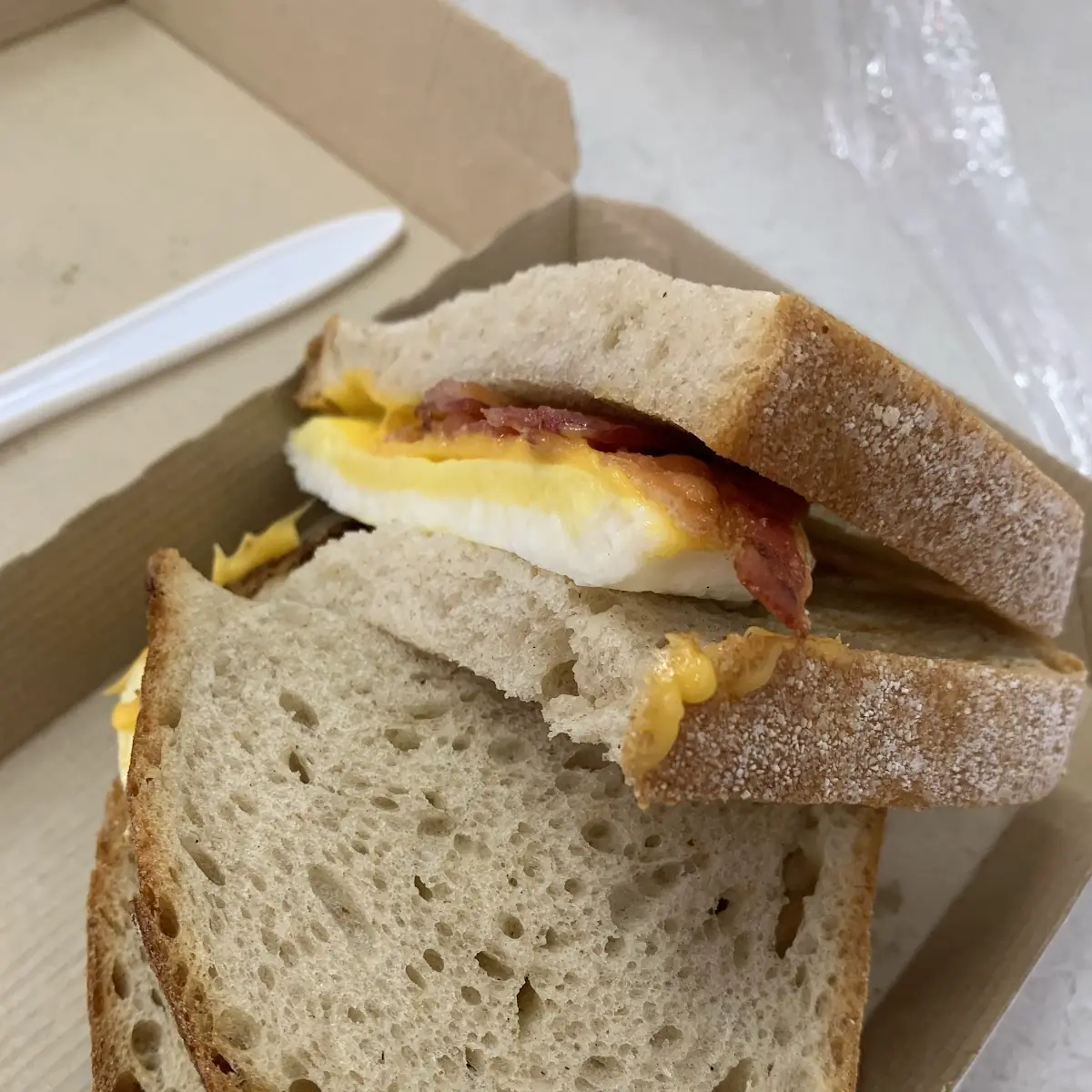 Bacon Egg & Cheese on Sourdough