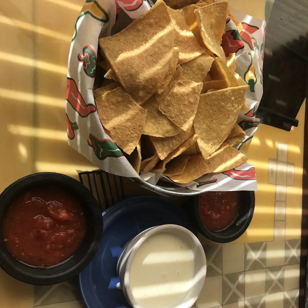 Chips Salsa and Queso