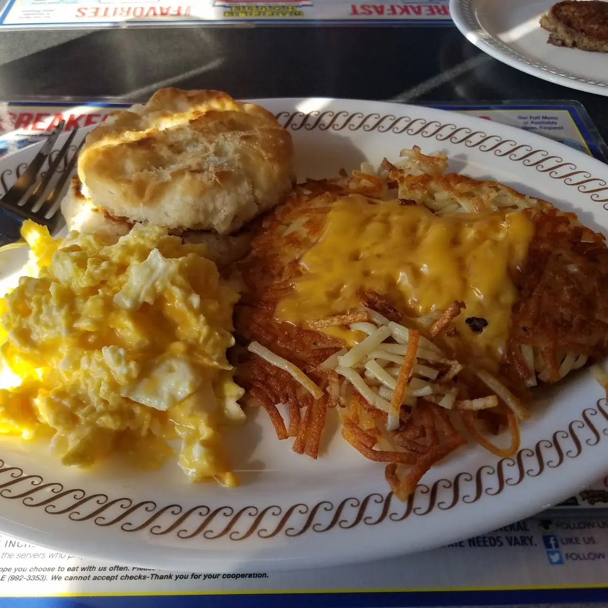 Biscuit and Hash Browns with Cheese All