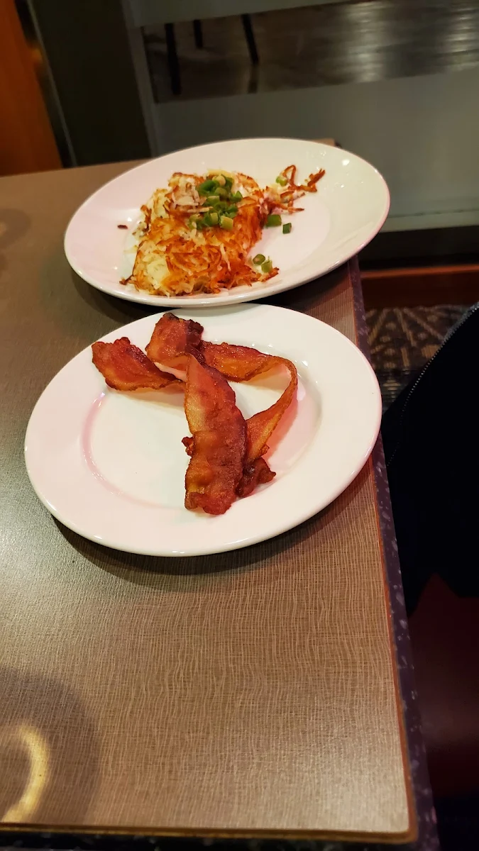 Stuffed Hash Browns Side of Bacon
