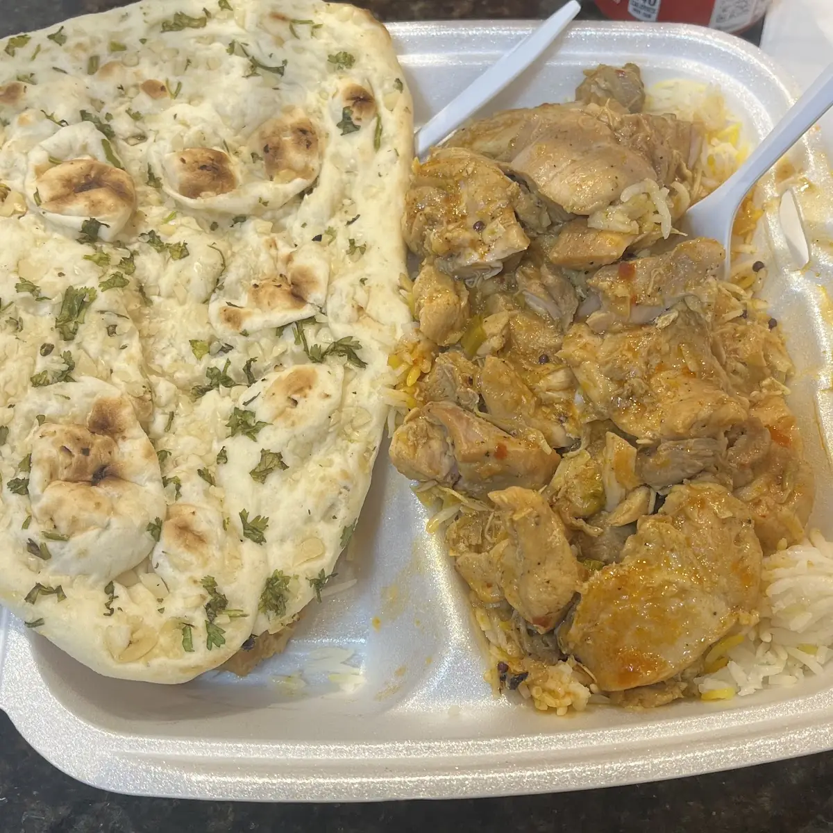 Basmati Rice with Garlic Naan