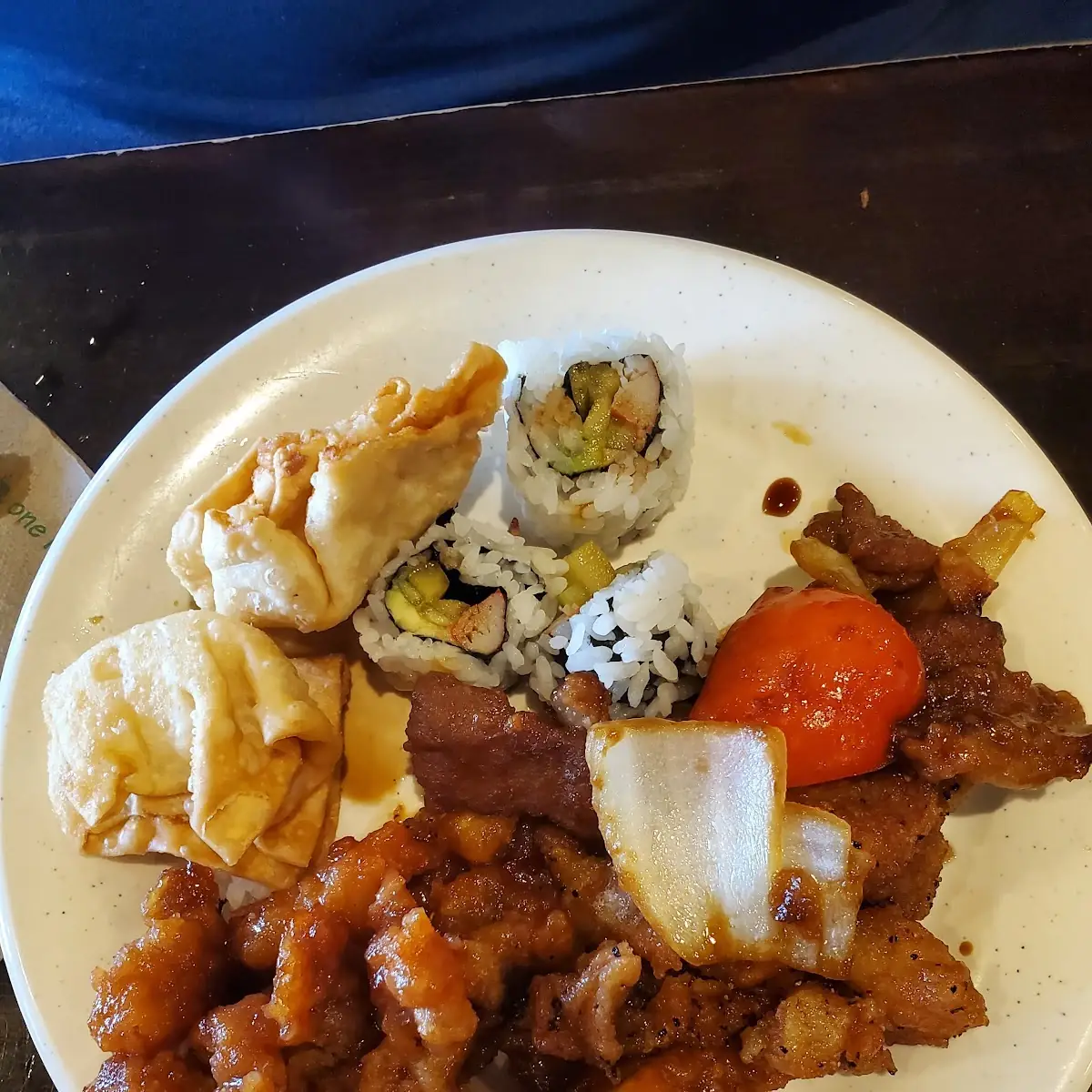 Sushi Pepper Chicken Crab Rangoons