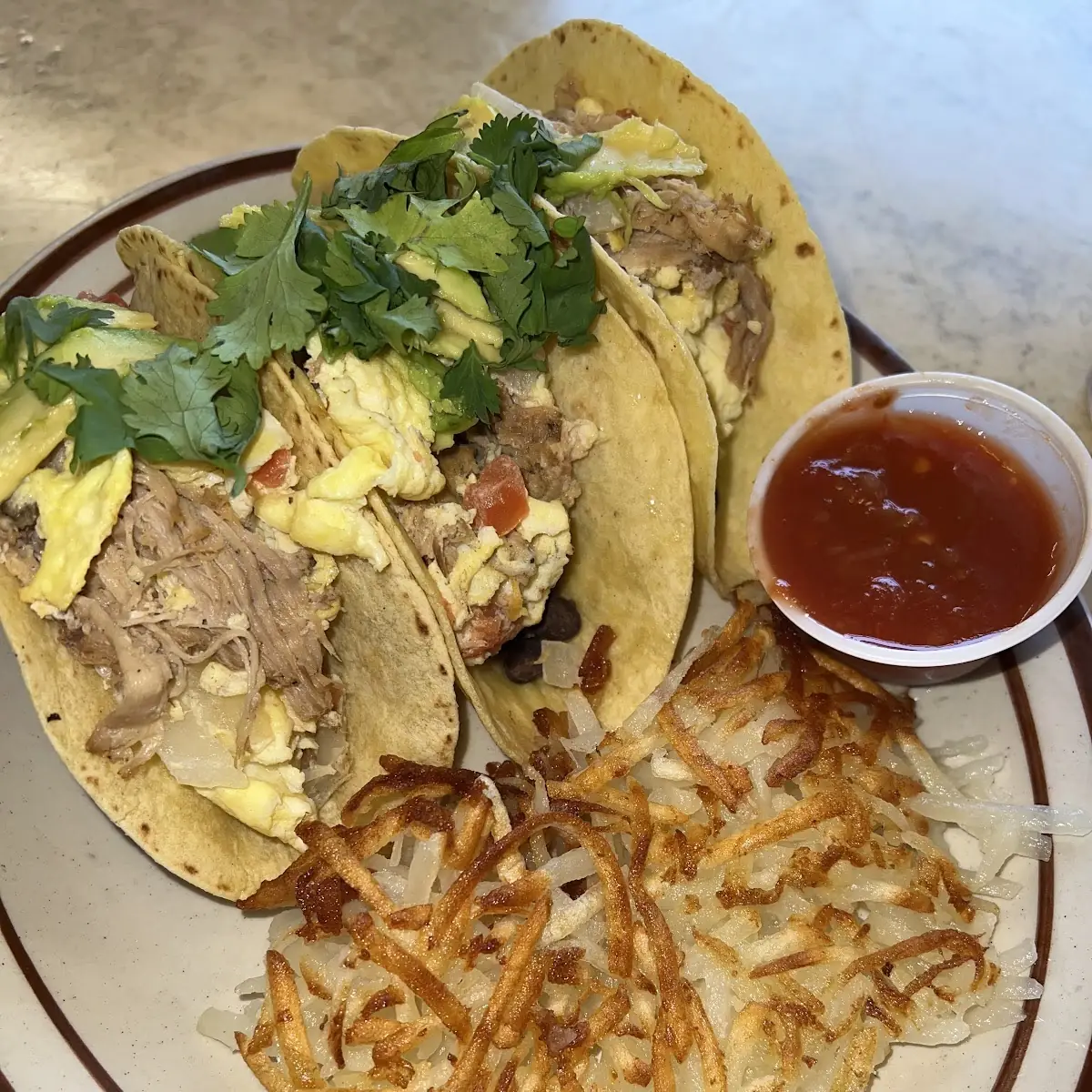 Carnitas Breakfast Tacos