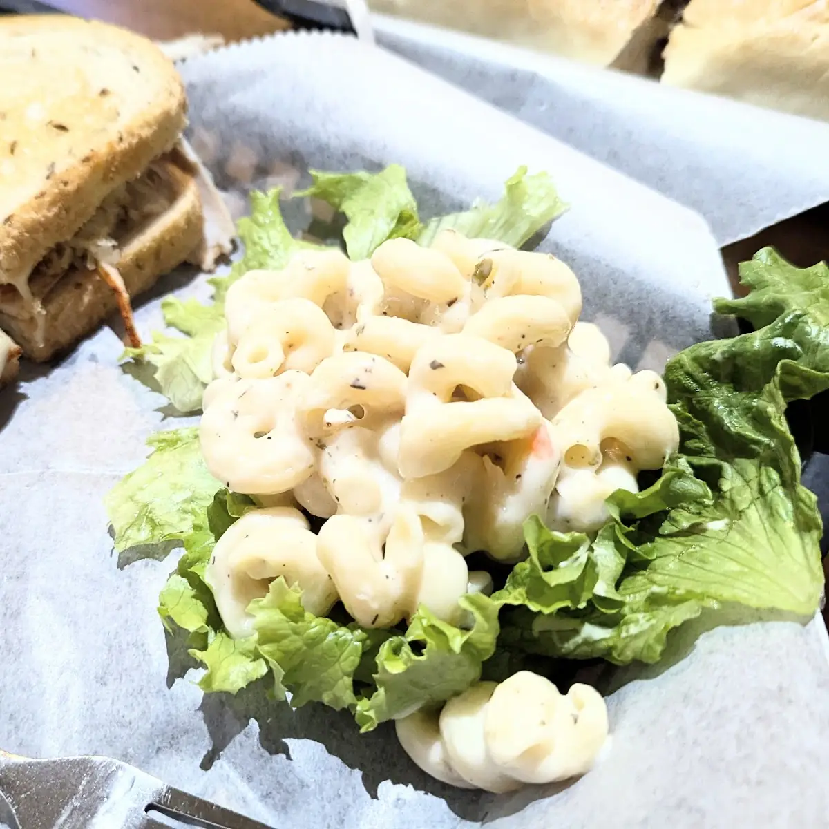 Turkey Reuben with Pasta Salad