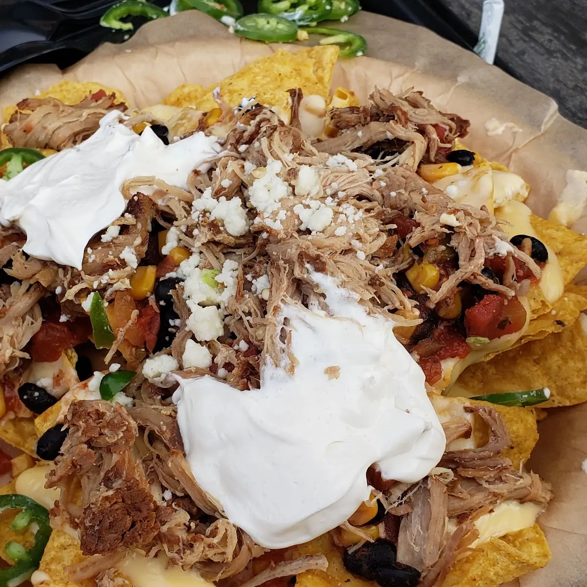 Tracks Pork Nachos