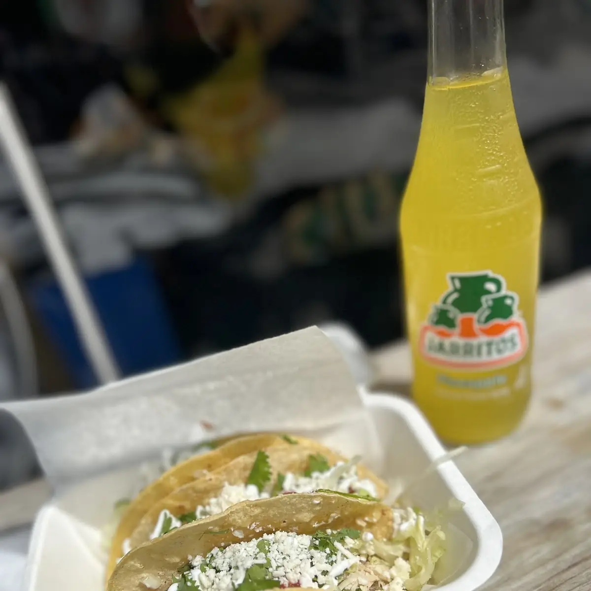 Chicken Tacos Lunch Jarritos Pineapple