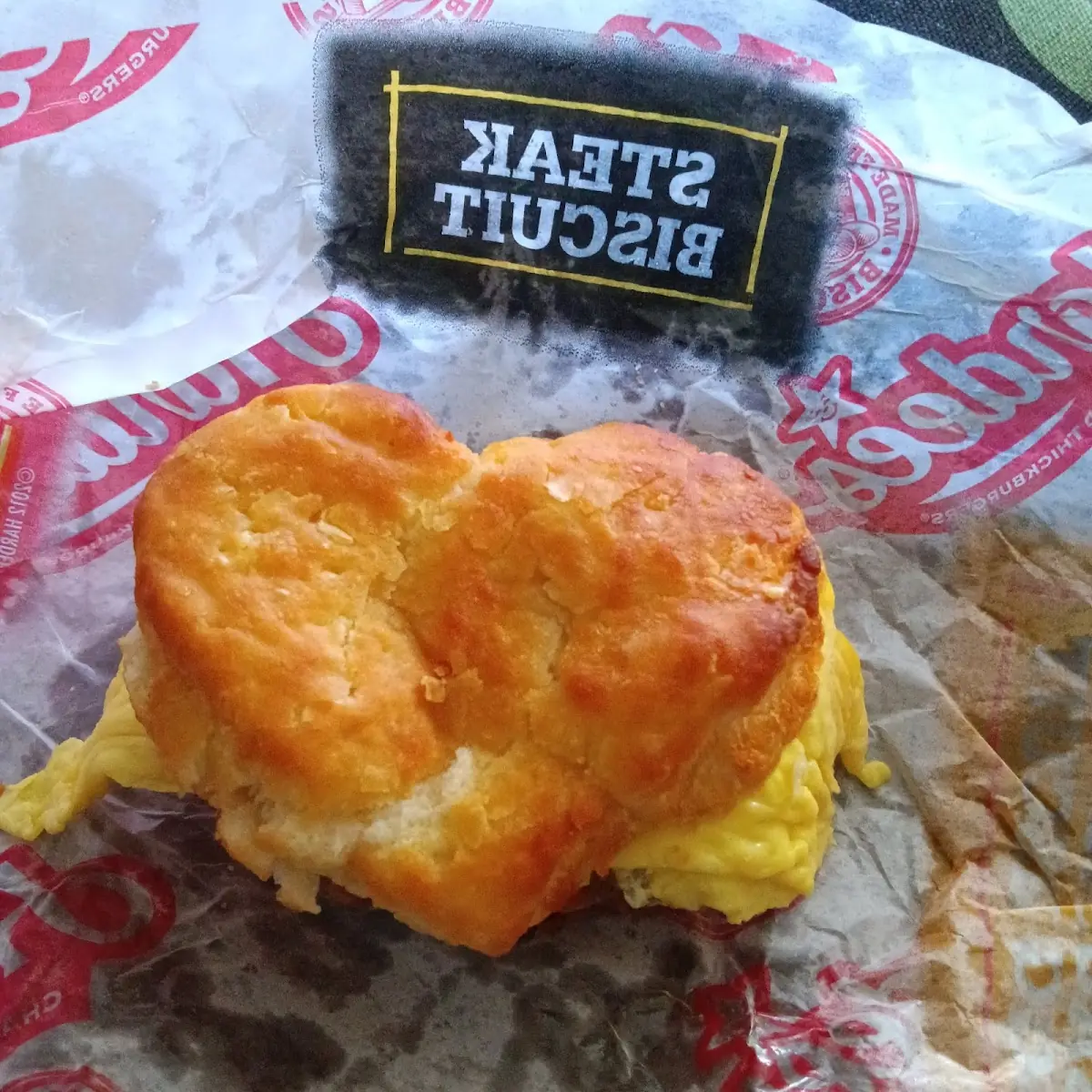 Steak & Egg Biscuit Heart Shaped Biscuit
