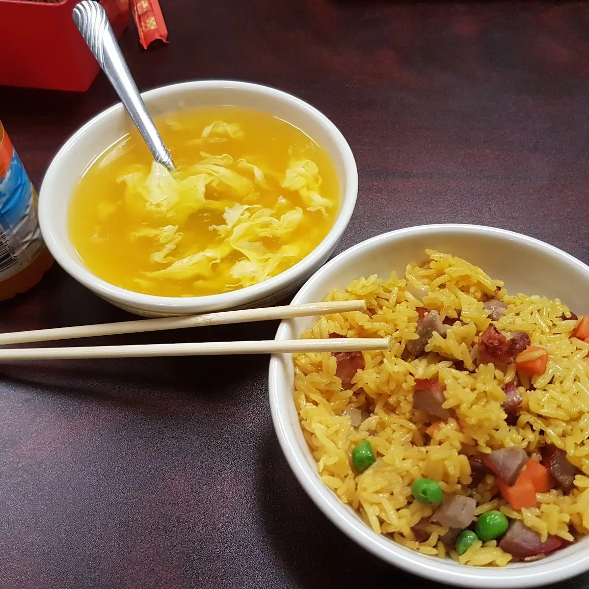 Pork Fried Rice and Egg Drop Soup