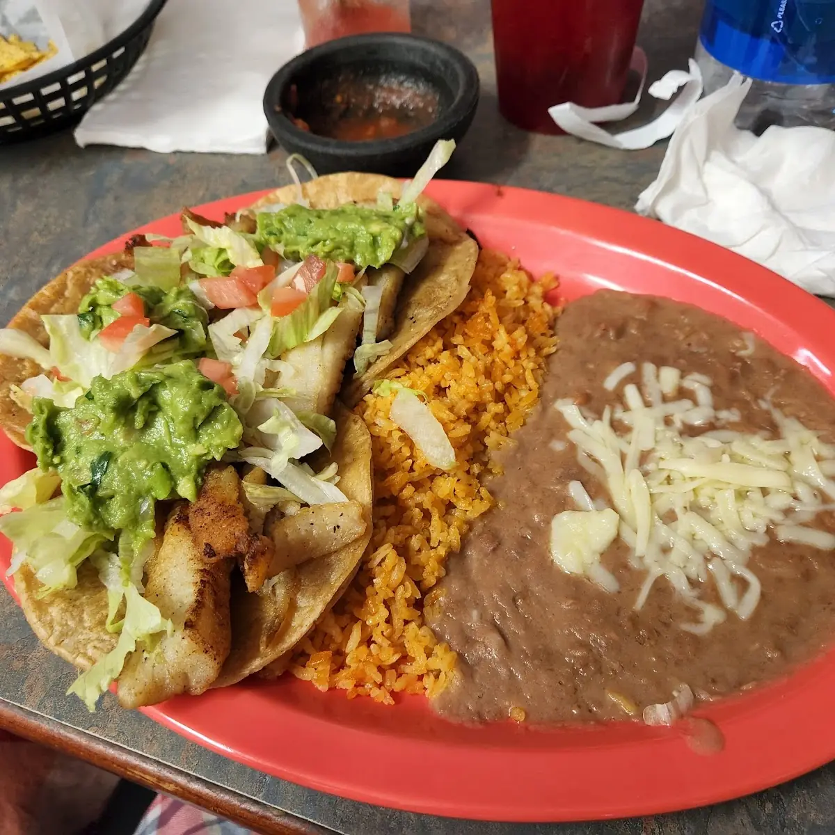 Garlic Chicken with Rice and Beans