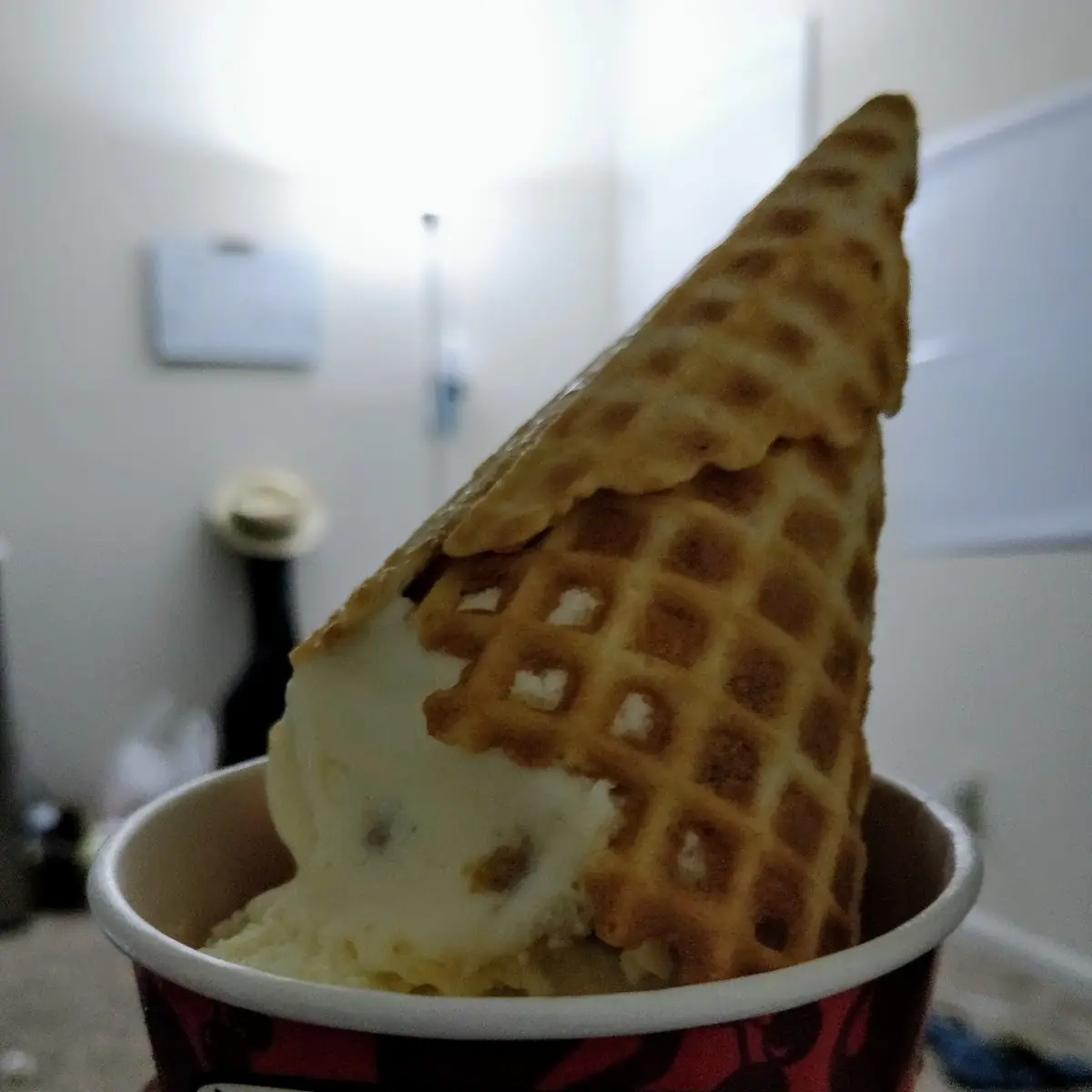 New York Cheesecake Icecream with Waffle Cone