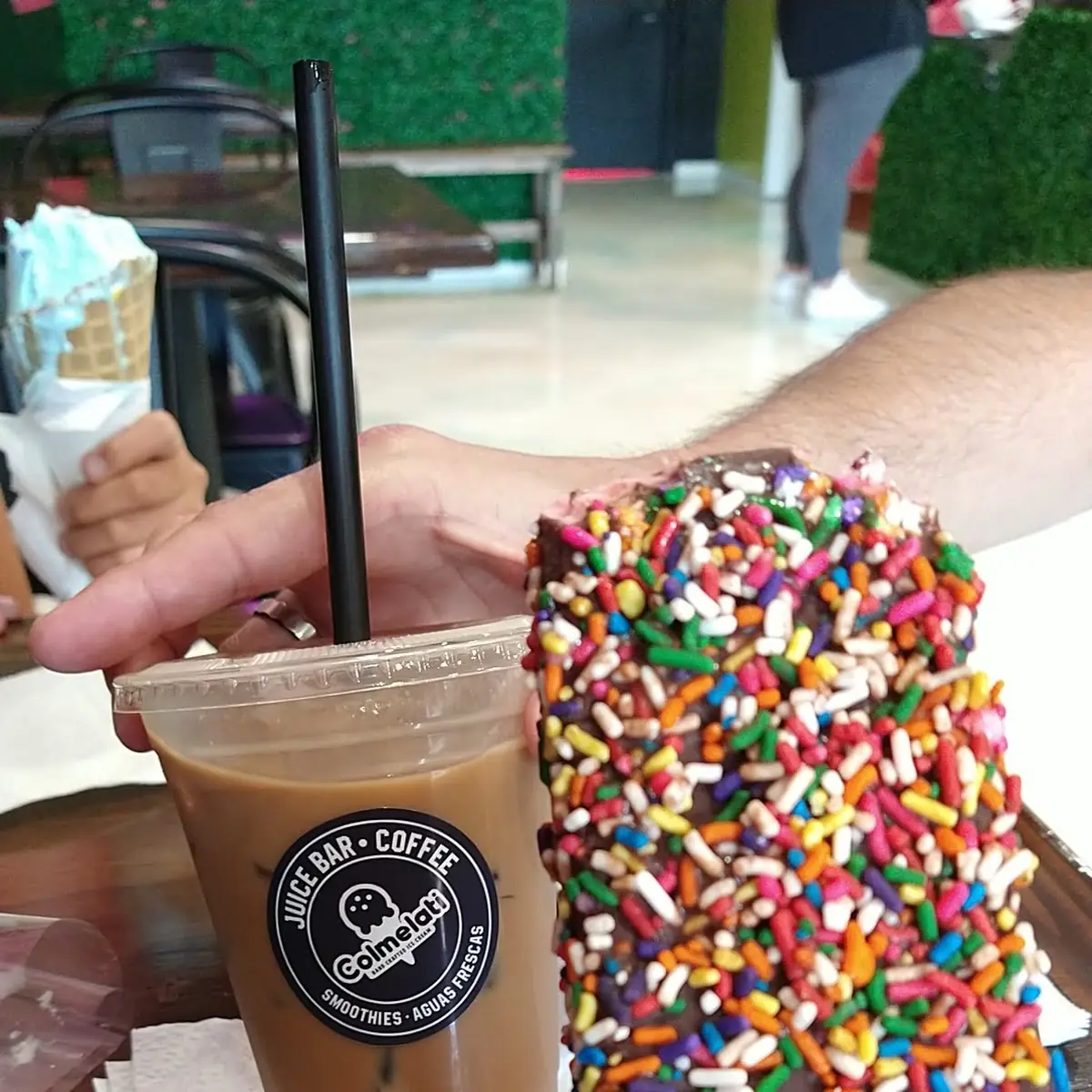 Iced Mocha Ice Cream Bar w Sprinkles