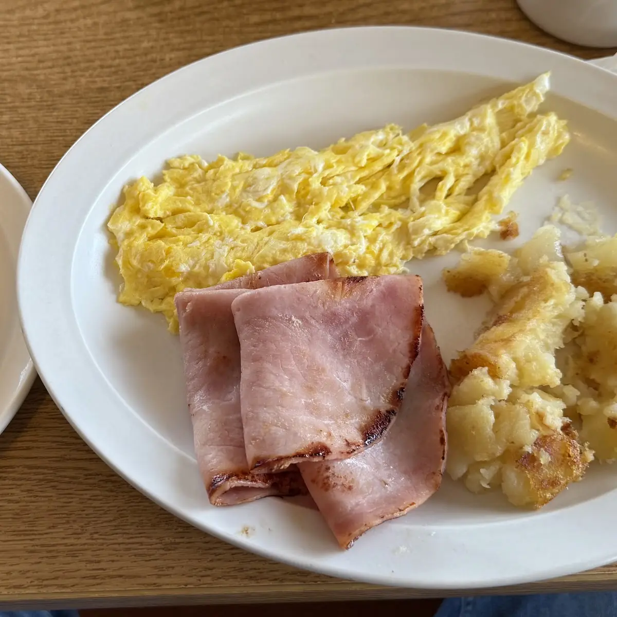 Two Eggs with Ham and Wheat Toast
