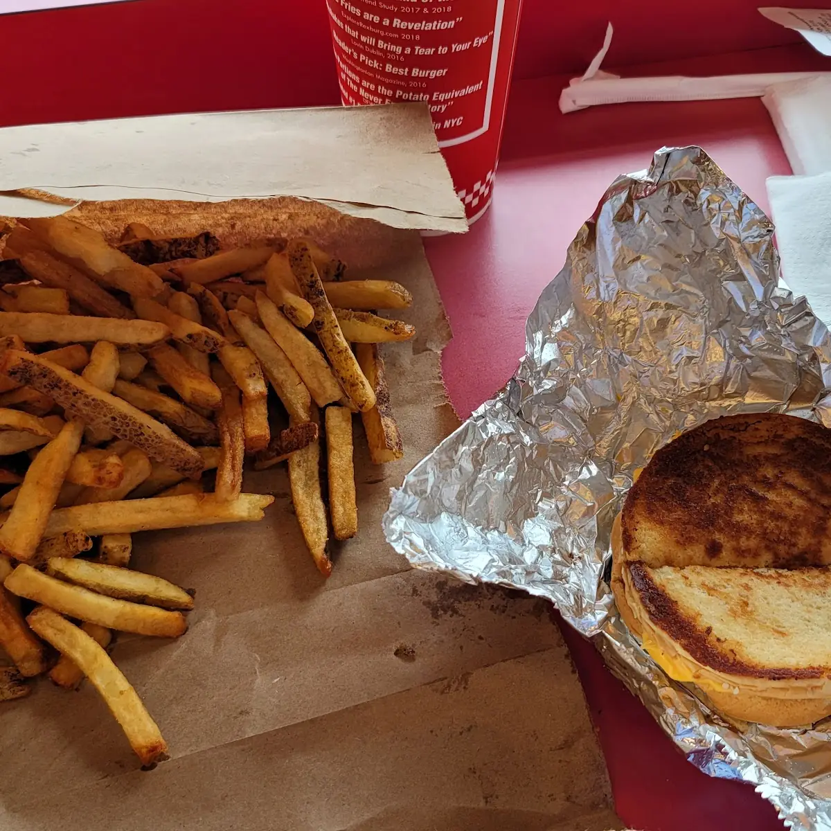 Grilled Cheese Sandwich and Fresh Cut Fries