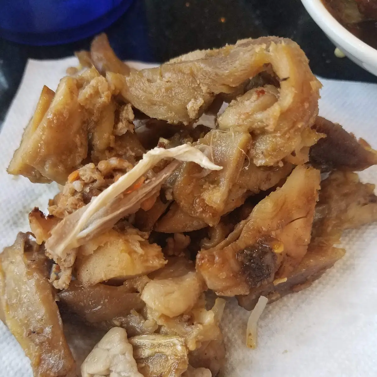 Steamed Chicken Skin & Bone