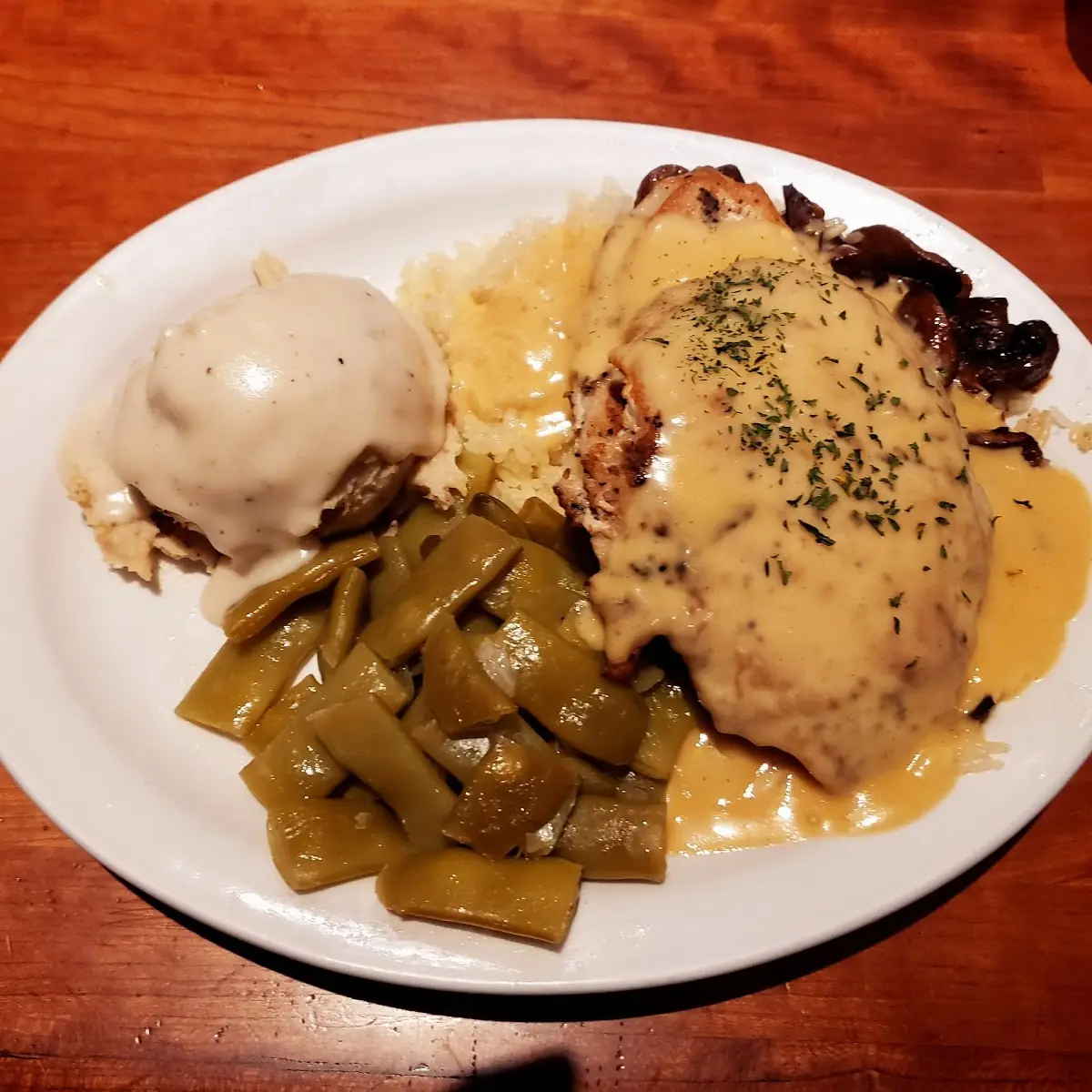Country Fried Chicken with Mashed Potatoes and Corn