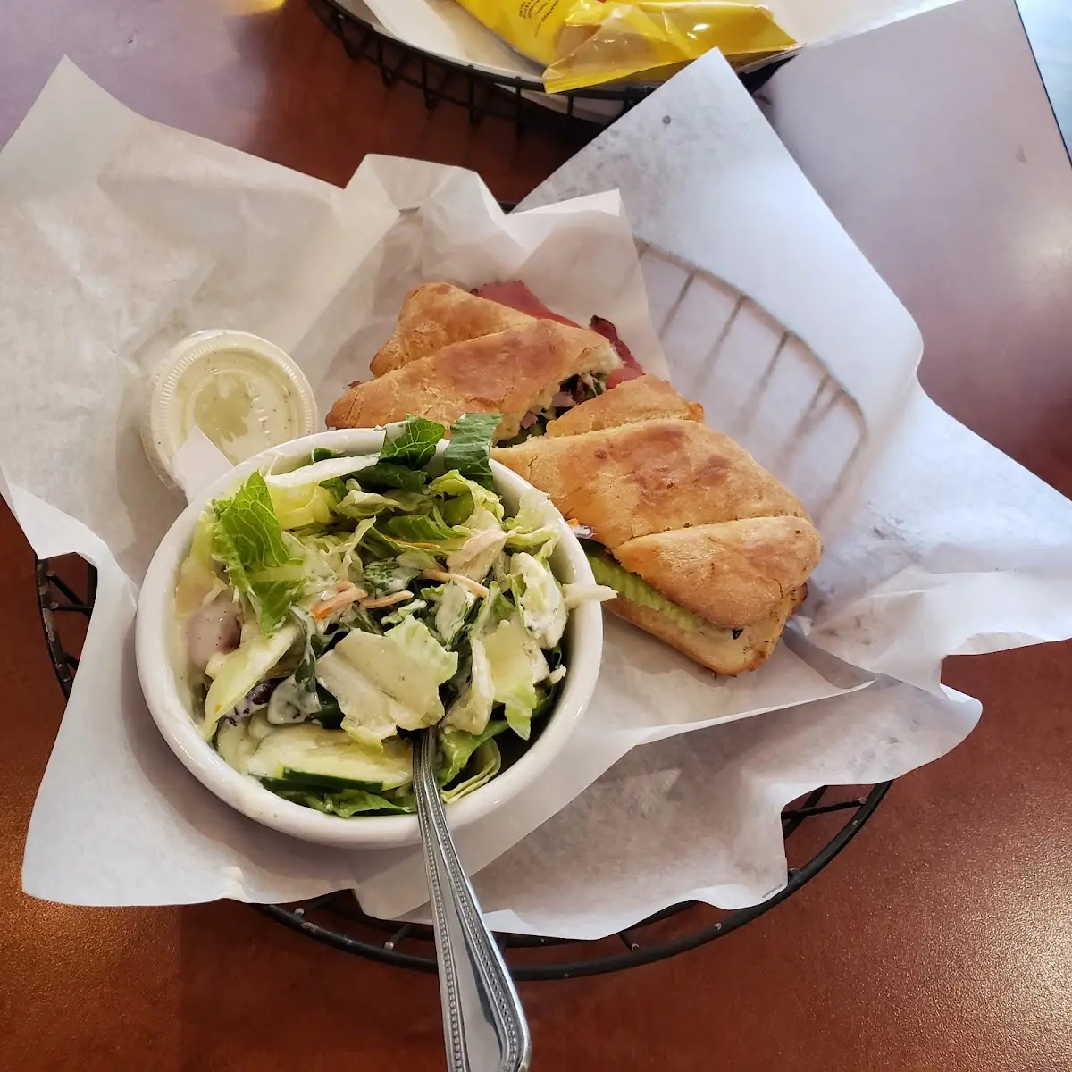 Ham & Cheese Sandwich with Salad