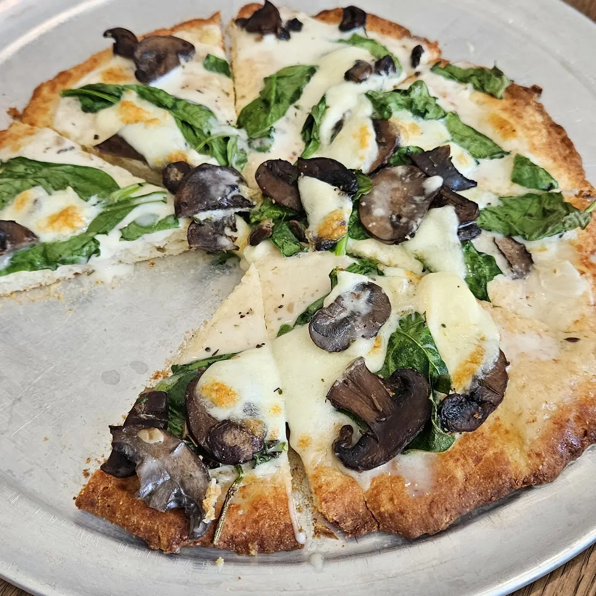 Spinach Mushroom Pizza